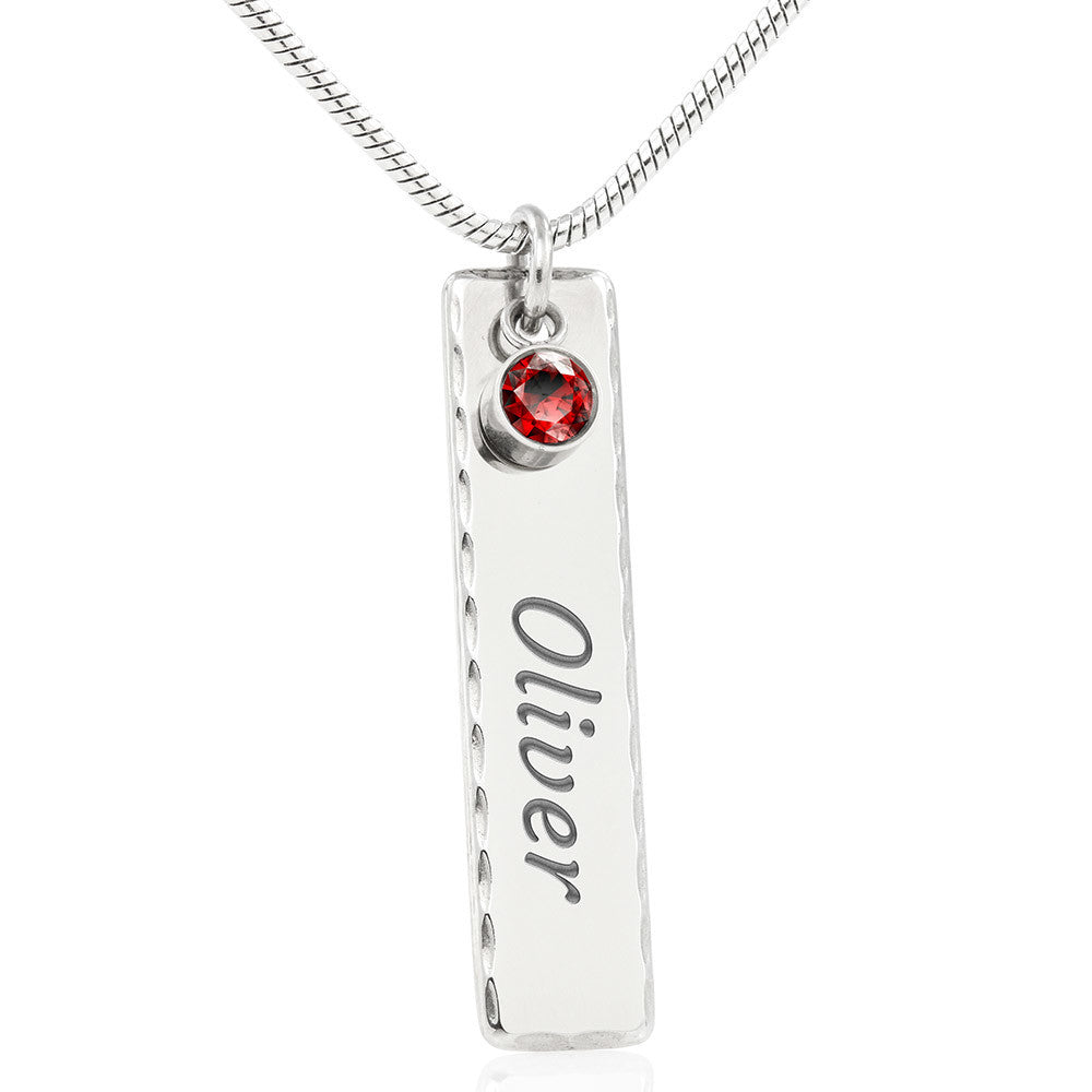 PERSONALIZED BIRTHSTONE NAME NECKLACE
