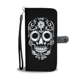 CHROME SUGAR SKULL WALLET / PHONE CASE