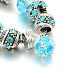 Crystal Bead & Charm Bracelet