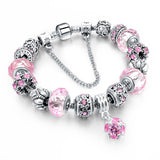 Crystal Bead & Charm Bracelet