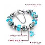 Crystal Bead & Charm Bracelet