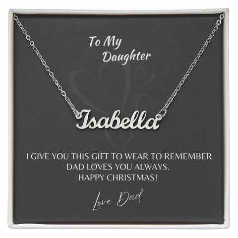 To My Daughter Name Necklace