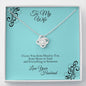 TO MY WIFE INFINITY LOVE NECKLACE